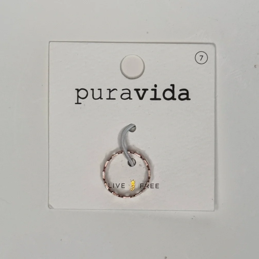 NWT Pura Vida Star Ring in Rose Gold Size 7